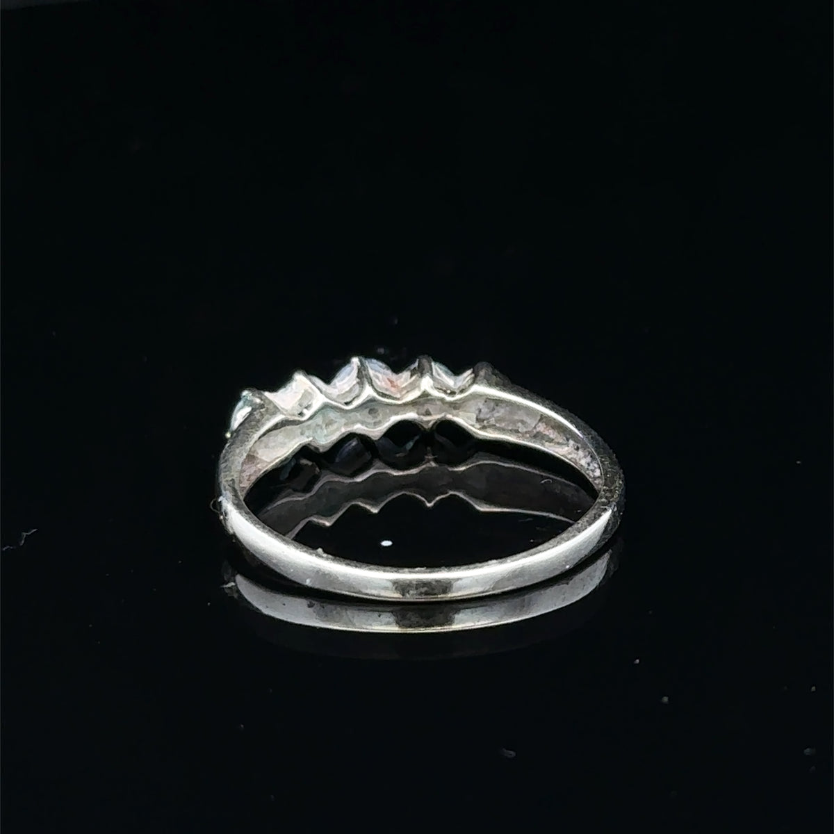 9ct white gold ring size N (sh27400b)