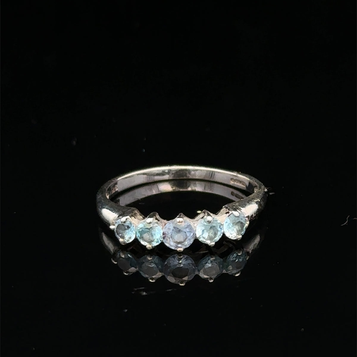 9ct white gold ring size N (sh27400b)