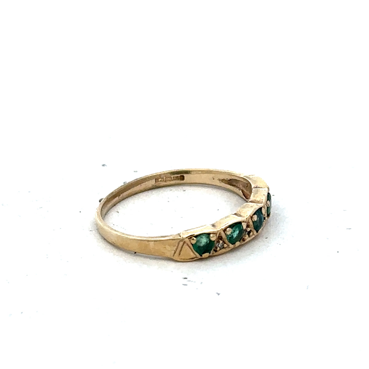 9ct yellow gold ring size N1/2 (sh25567l)
