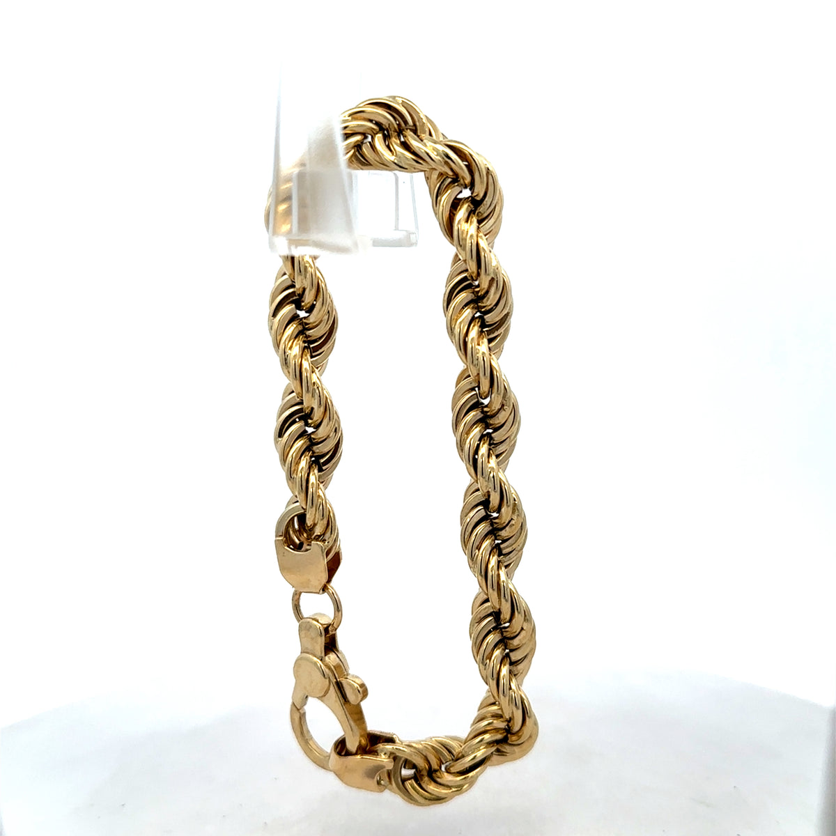 9ct yellow gold rope bracelet 25.6g (sh25614l)