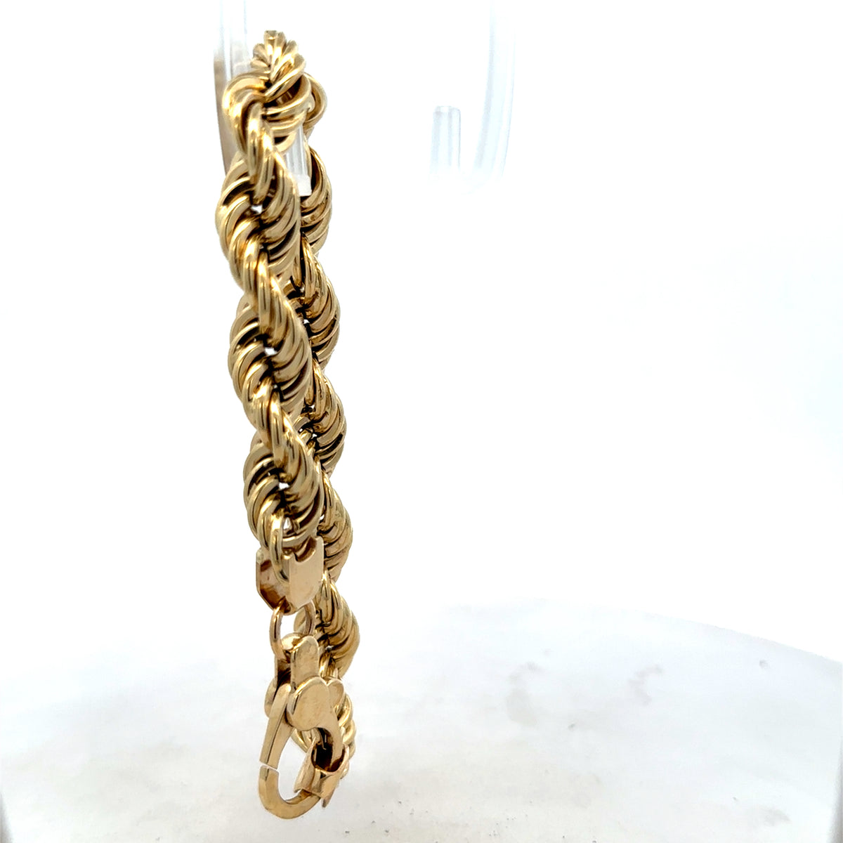 9ct yellow gold rope bracelet 25.6g (sh25614l)