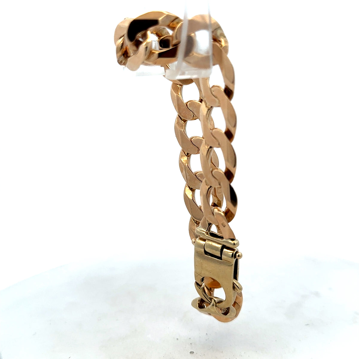 9ct yellow gold curb bracelet 48g (sh25729l)
