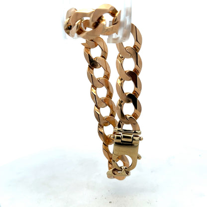 9ct yellow gold curb bracelet 48g (sh25729l)
