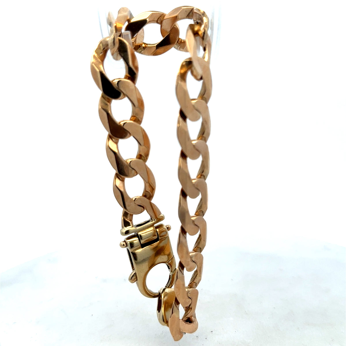 9ct yellow gold curb bracelet 48g (sh25729l)