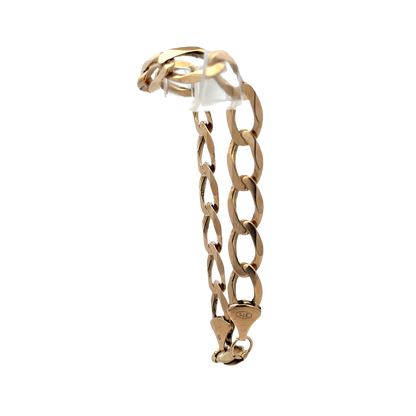 9ct yellow gold curb bracelet 19.6g (sh27568b)