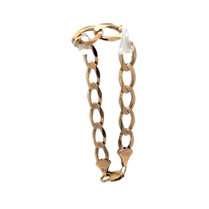9ct yellow gold curb bracelet 19.6g (sh27568b)