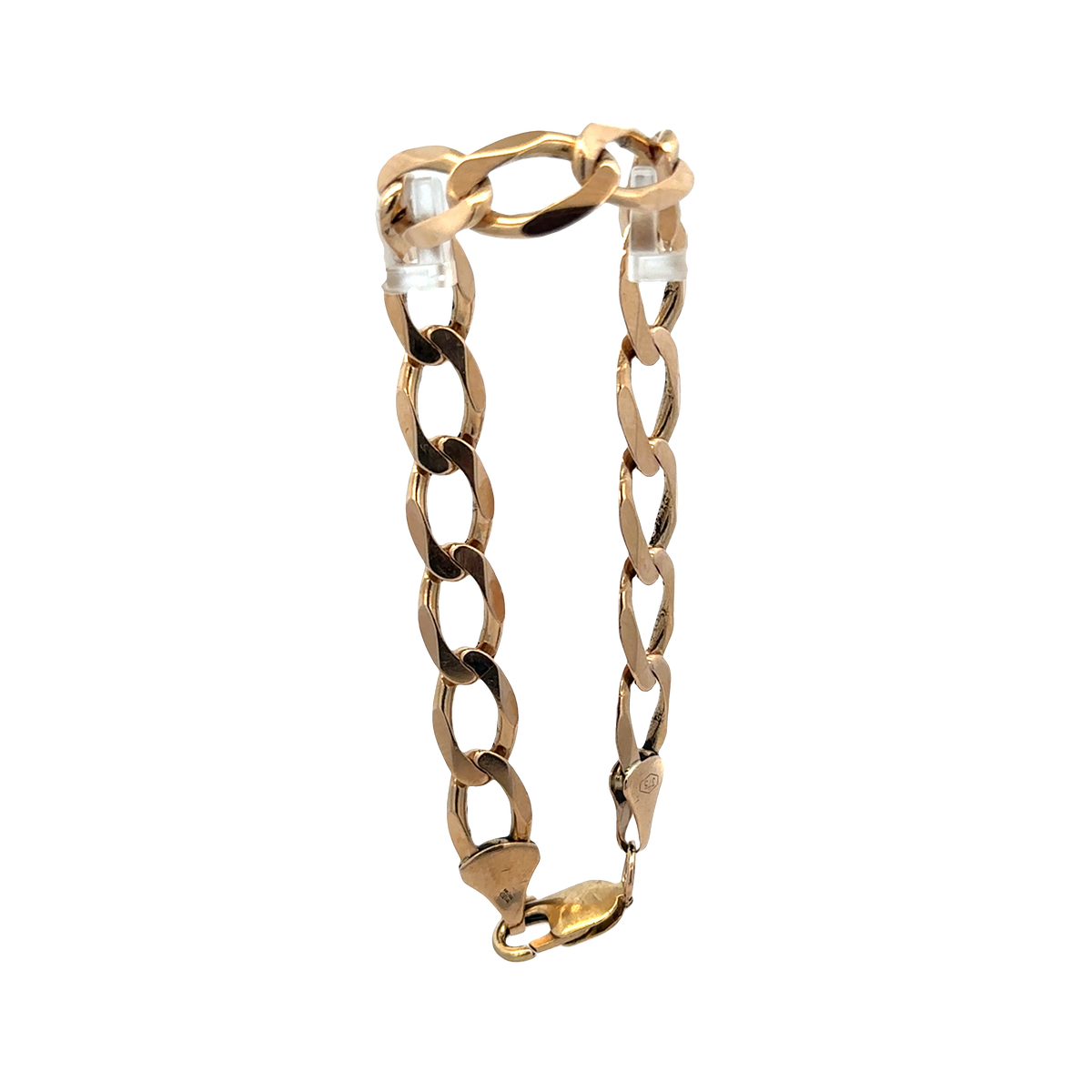 9ct yellow gold curb bracelet 19.6g (sh27568b)