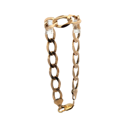 9ct yellow gold curb bracelet 19.6g (sh27568b)