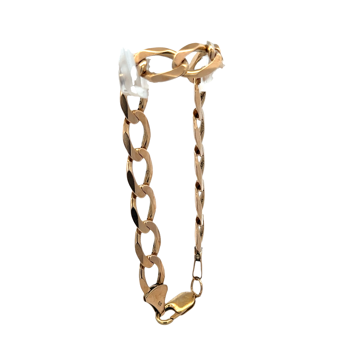 9ct yellow gold curb bracelet 19.6g (sh27568b)
