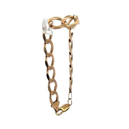 9ct yellow gold curb bracelet 19.6g (sh27568b)
