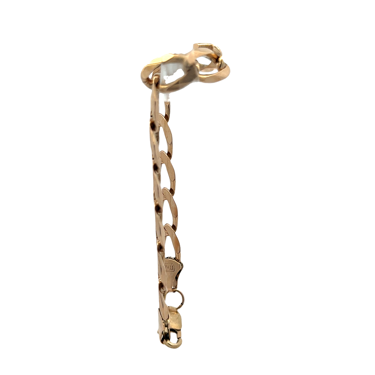 9ct yellow gold curb bracelet 19.6g (sh27568b)