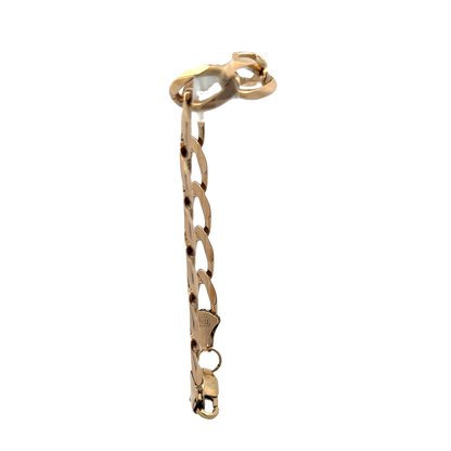9ct yellow gold curb bracelet 19.6g (sh27568b)