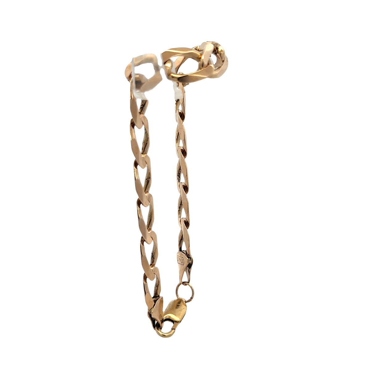 9ct yellow gold curb bracelet 19.6g (sh27568b)