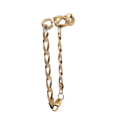 9ct yellow gold curb bracelet 19.6g (sh27568b)