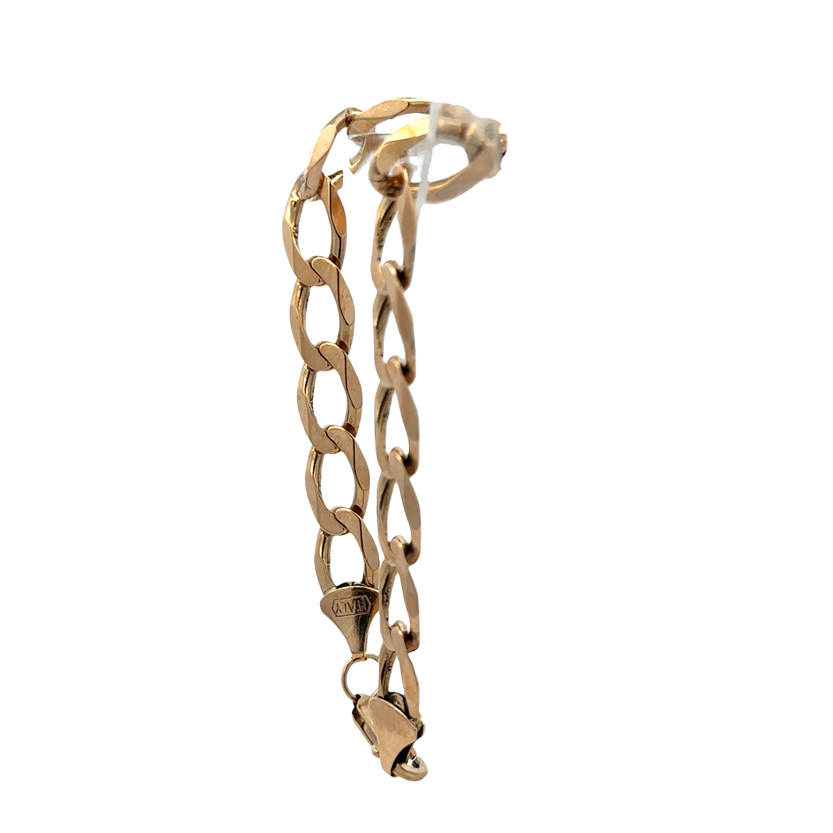 9ct yellow gold curb bracelet 19.6g (sh27568b)