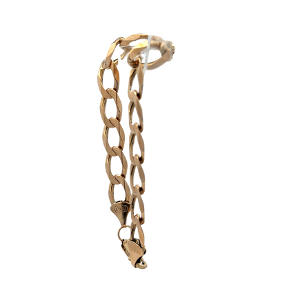 9ct yellow gold curb bracelet 19.6g (sh27568b)