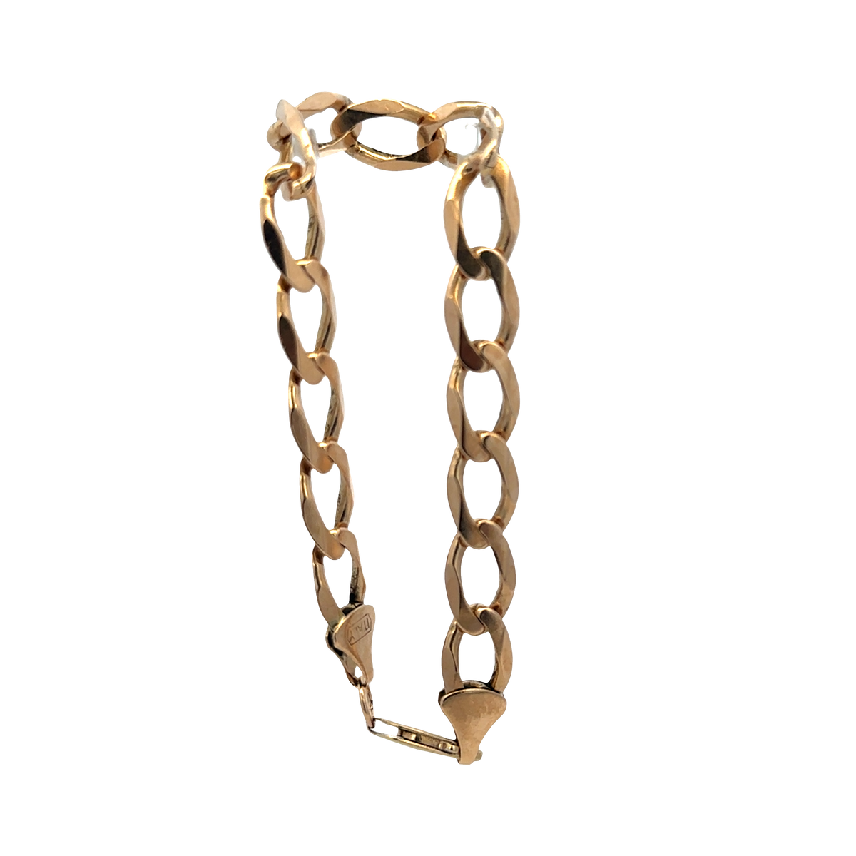 9ct yellow gold curb bracelet 19.6g (sh27568b)