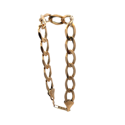 9ct yellow gold curb bracelet 19.6g (sh27568b)