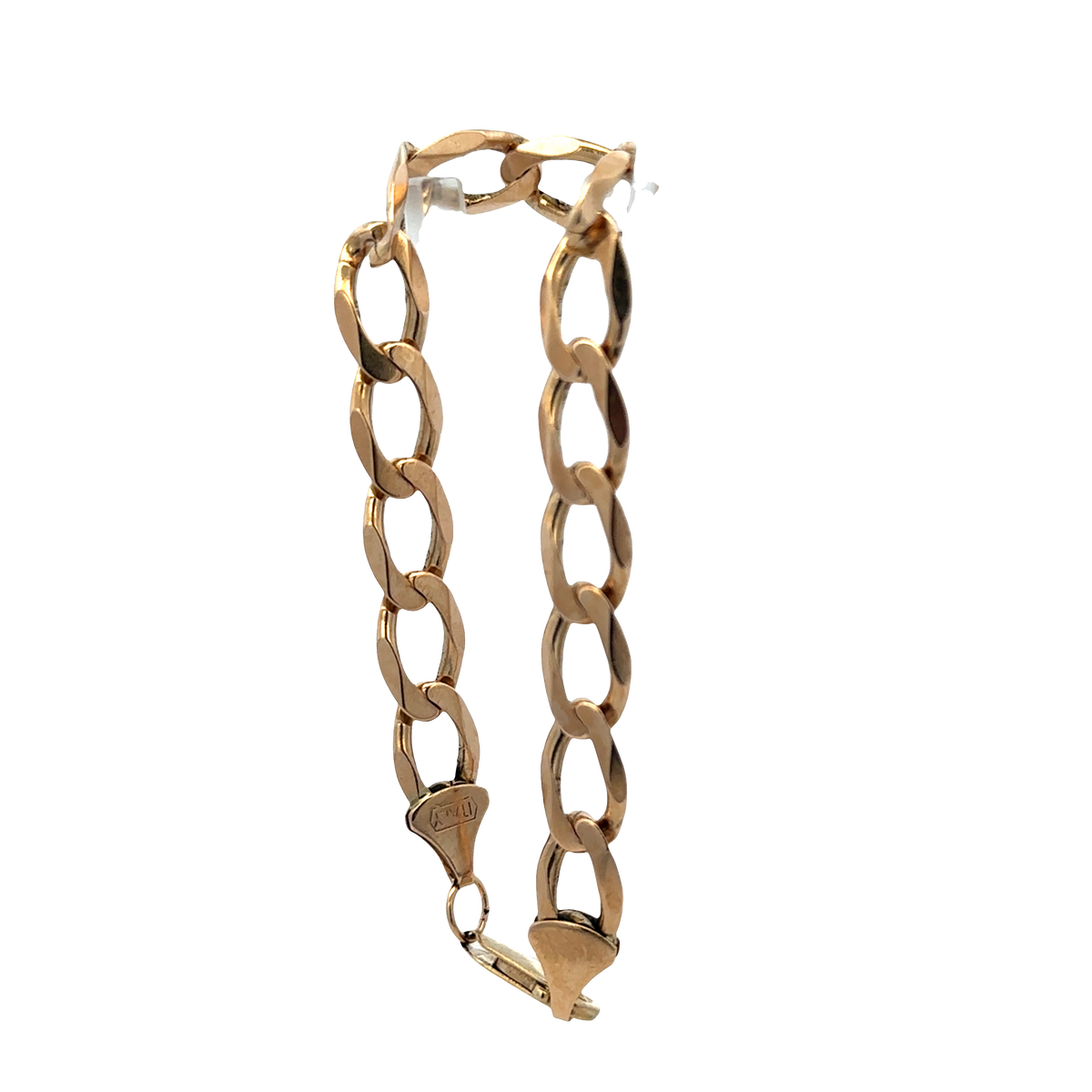 9ct yellow gold curb bracelet 19.6g (sh27568b)