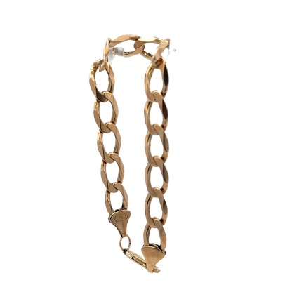 9ct yellow gold curb bracelet 19.6g (sh27568b)