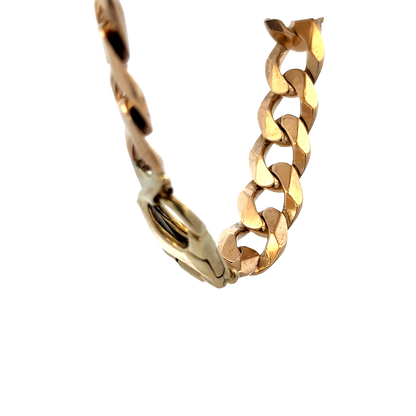 9ct yellow gold curb bracelet 91.9g (sh27684b)