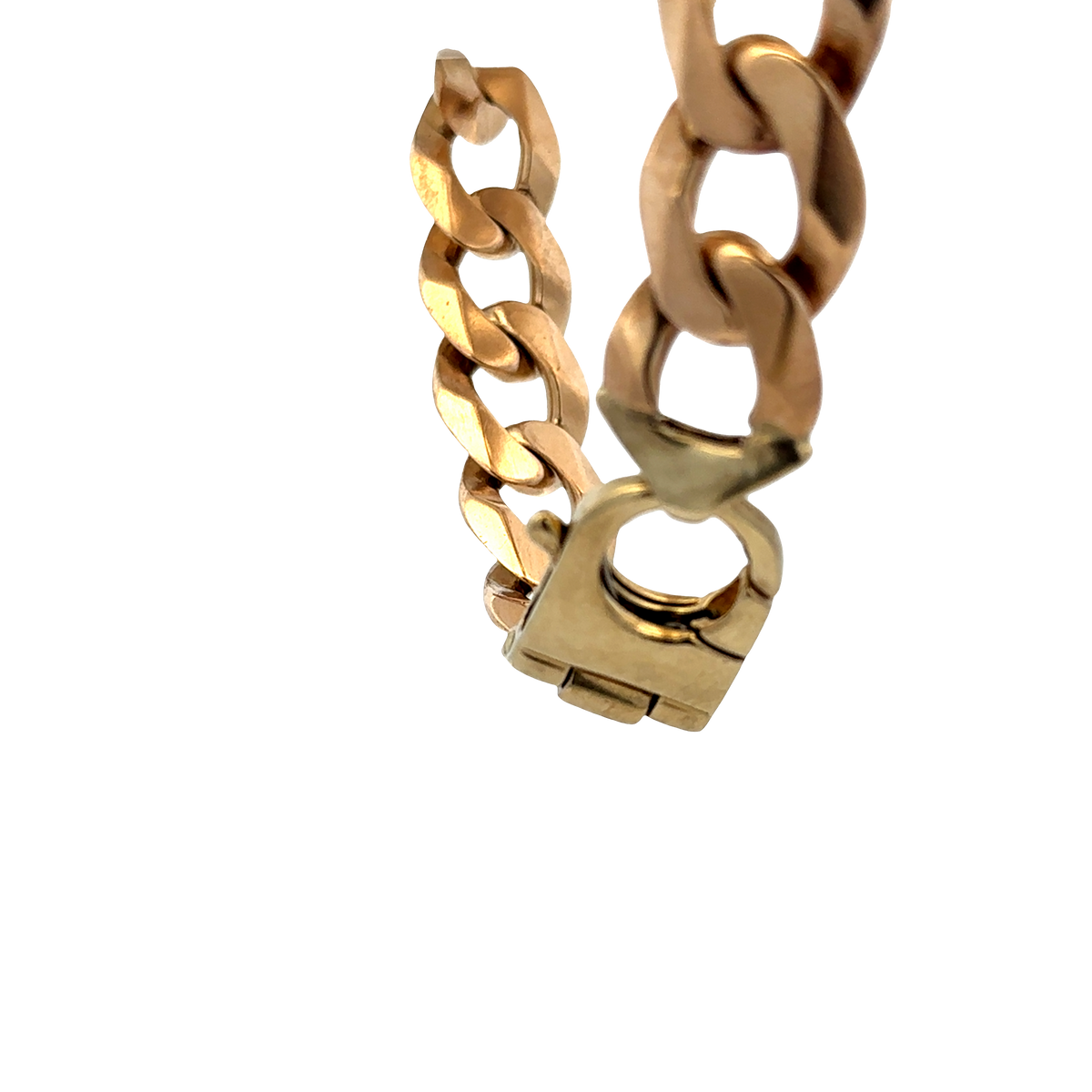 9ct yellow gold curb bracelet 91.9g (sh27684b)