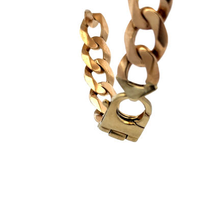 9ct yellow gold curb bracelet 91.9g (sh27684b)