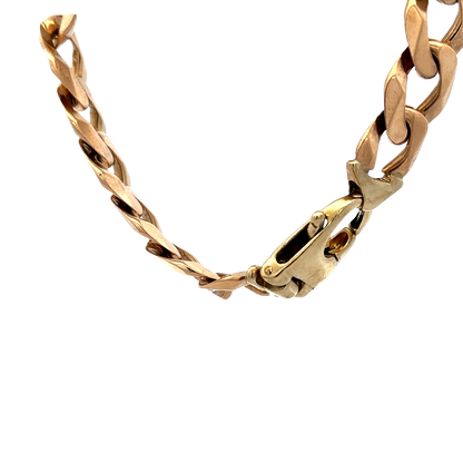 9ct yellow gold curb bracelet 91.9g (sh27684b)