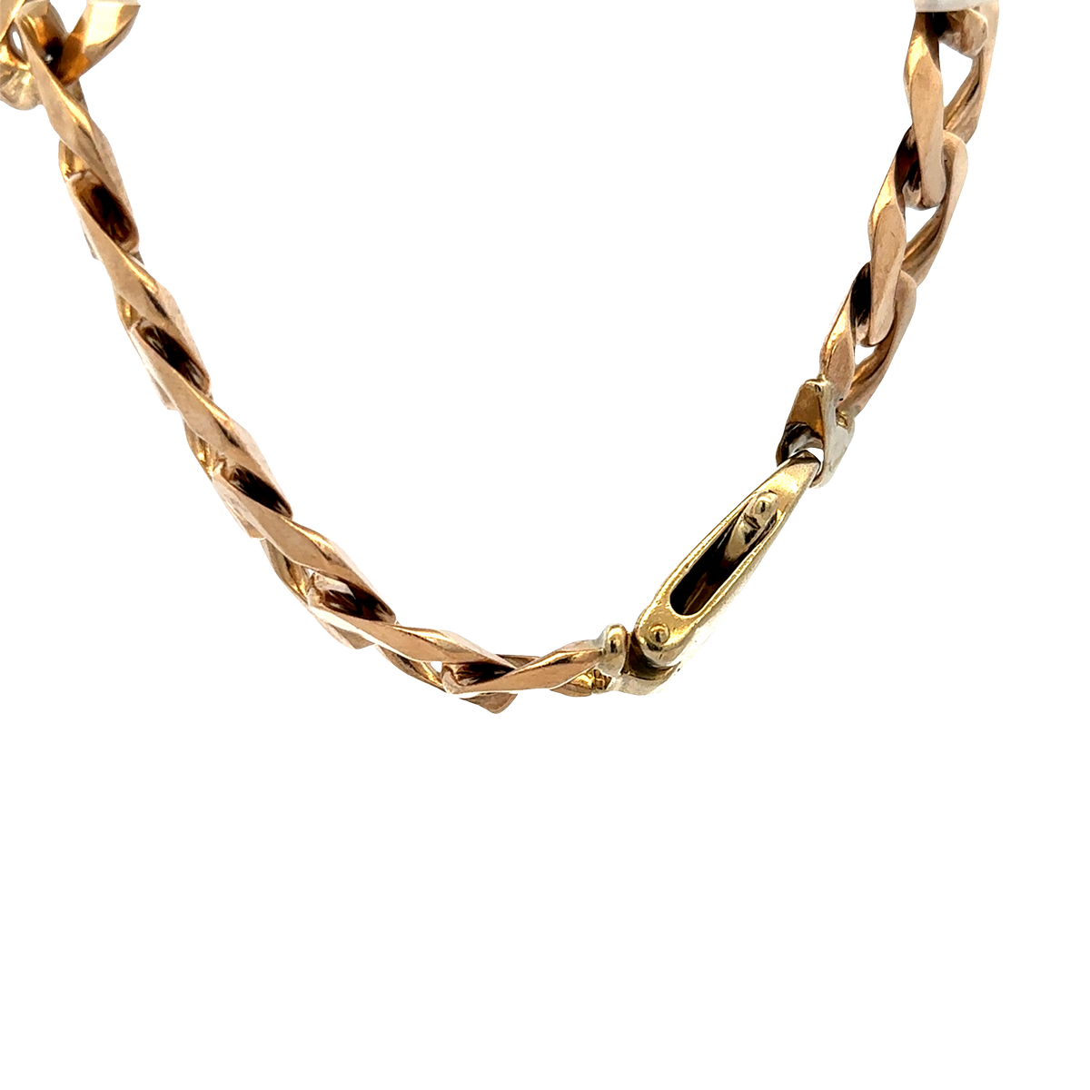 9ct yellow gold curb bracelet 91.9g (sh27684b)