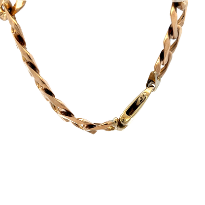 9ct yellow gold curb bracelet 91.9g (sh27684b)