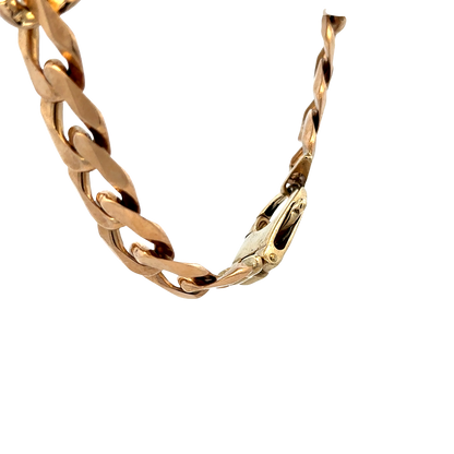 9ct yellow gold curb bracelet 91.9g (sh27684b)