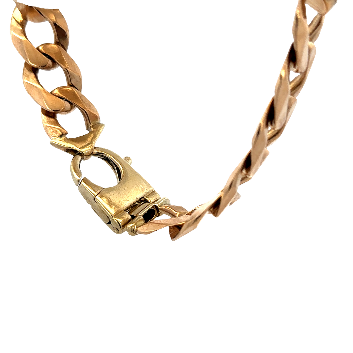 9ct yellow gold curb bracelet 91.9g (sh27684b)