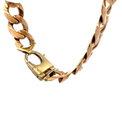 9ct yellow gold curb bracelet 91.9g (sh27684b)