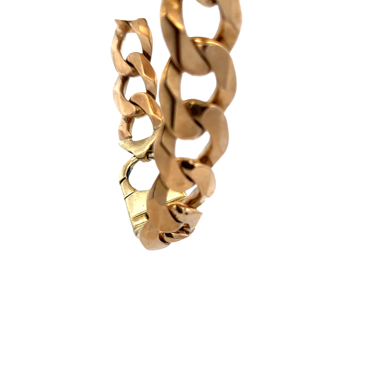 9ct yellow gold curb bracelet 91.9g (sh27684b)