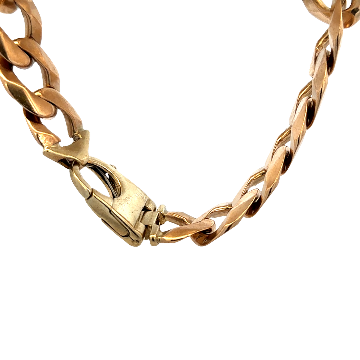 9ct yellow gold curb bracelet 91.9g (sh27684b)