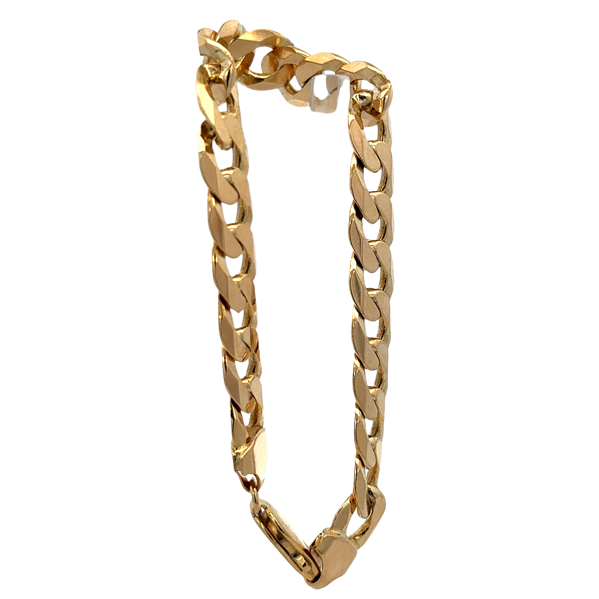9ct yellow gold curb bracelet 30.1g (sh850540b)