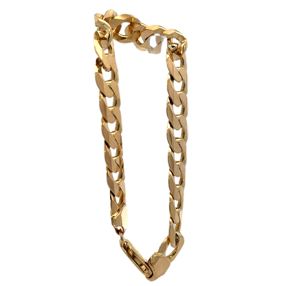 9ct yellow gold curb bracelet 30.1g (sh850540b)