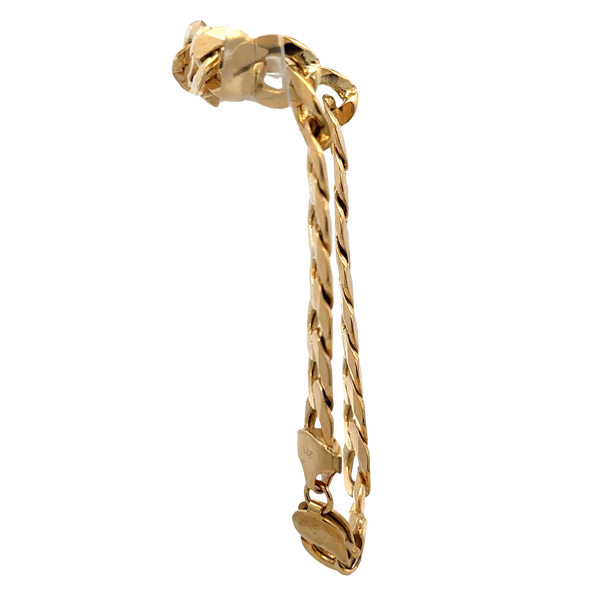 9ct yellow gold curb bracelet 30.1g (sh850540b)