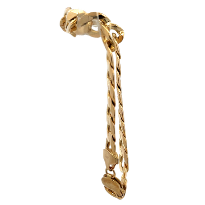 9ct yellow gold curb bracelet 30.1g (sh850540b)