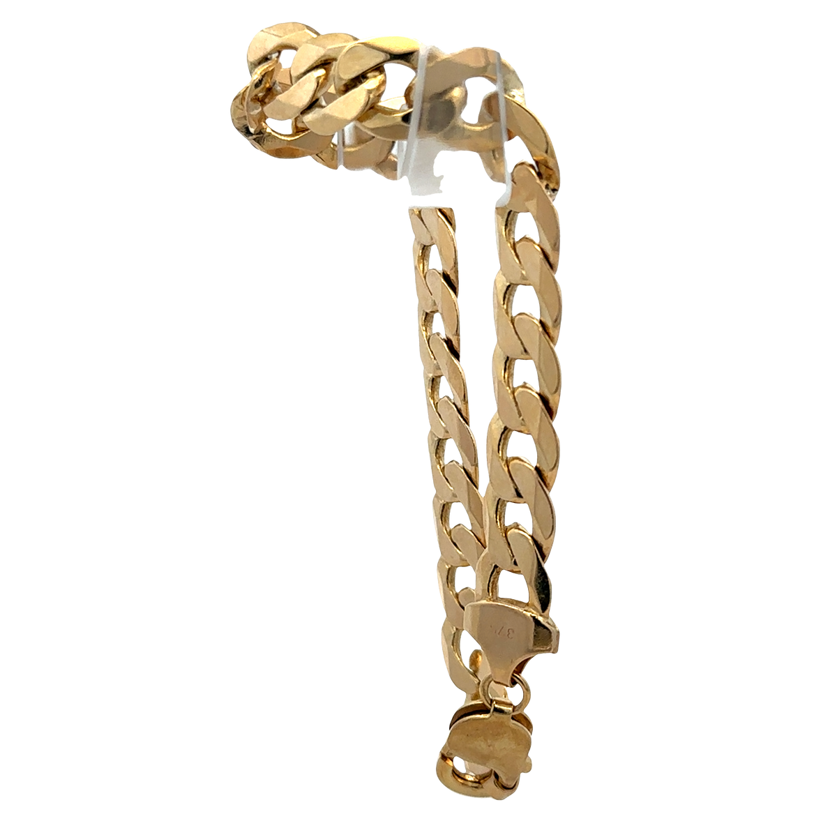 9ct yellow gold curb bracelet 30.1g (sh850540b)