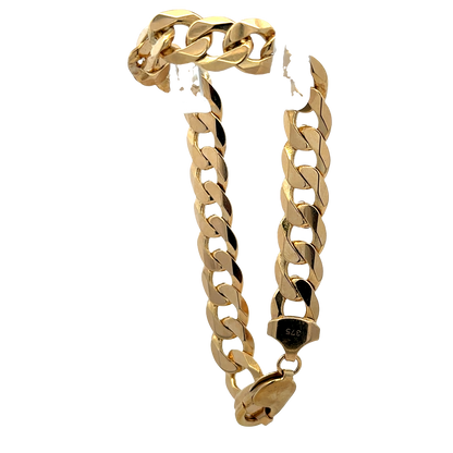 9ct yellow gold curb bracelet 30.1g (sh850540b)
