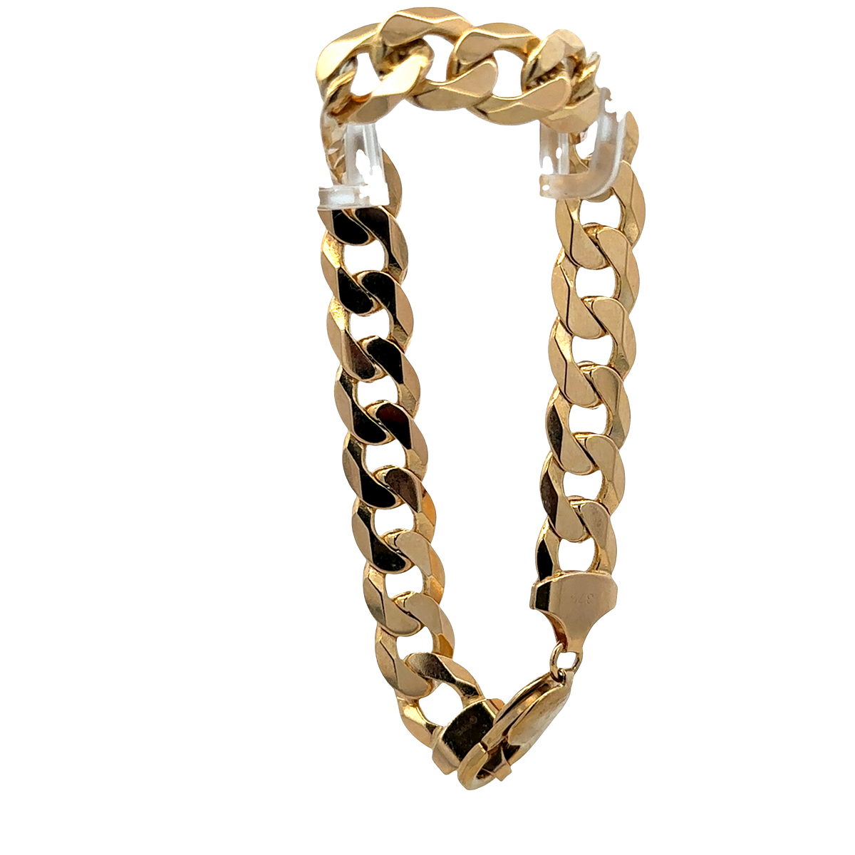 9ct yellow gold curb bracelet 30.1g (sh850540b)