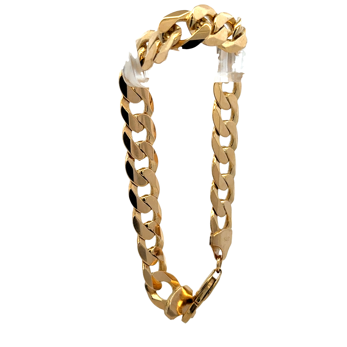 9ct yellow gold curb bracelet 30.1g (sh850540b)