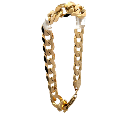 9ct yellow gold curb bracelet 30.1g (sh850540b)