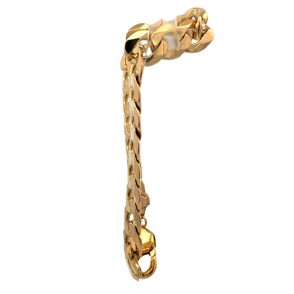 9ct yellow gold curb bracelet 30.1g (sh850540b)