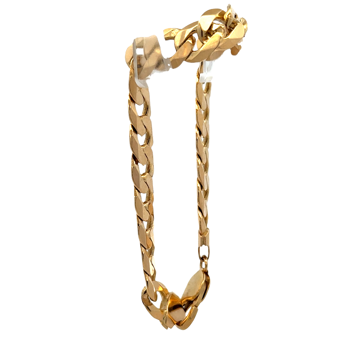 9ct yellow gold curb bracelet 30.1g (sh850540b)