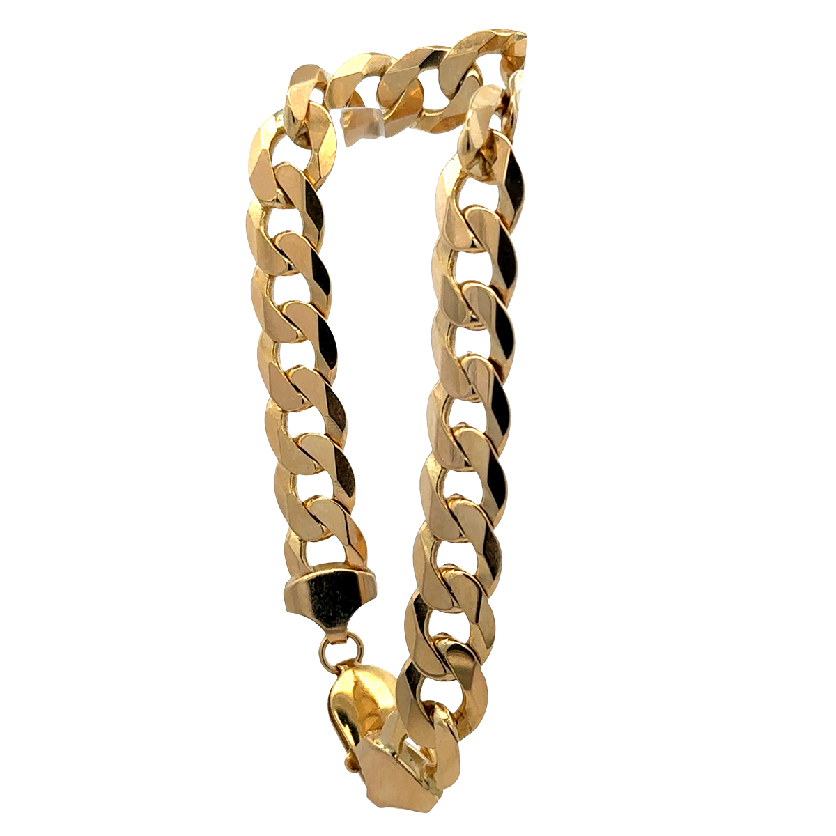 9ct yellow gold curb bracelet 30.1g (sh850540b)