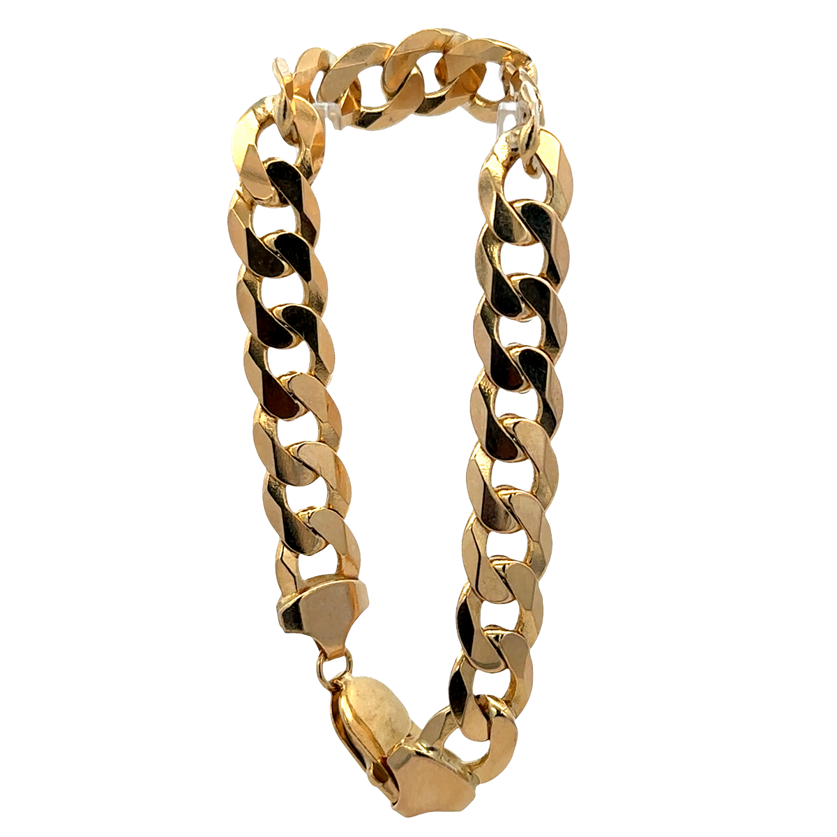 9ct yellow gold curb bracelet 30.1g (sh850540b)