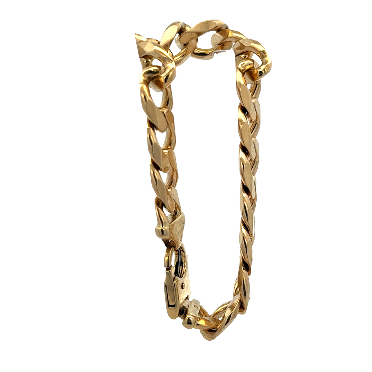 9ct yellow gold curb bracelet 40.8g (sh27358b)