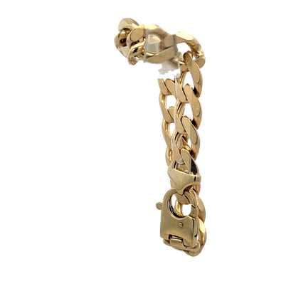9ct yellow gold curb bracelet 40.8g (sh27358b)